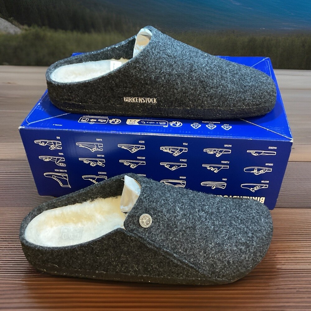 Birkenstock Zermatt Slip On Mule Wool Shoes Sz 41 US Mens Sz 8 / Womens Sz 10